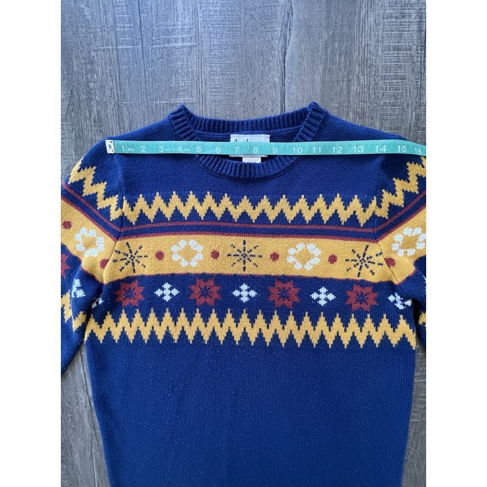 Anthony Richard’s VTG Women Nordic Fair Isle Snowflake Knit Sweater Blue Size M - Picture 5 of 8